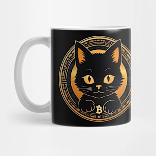 Black Bitcoin CaT Mug